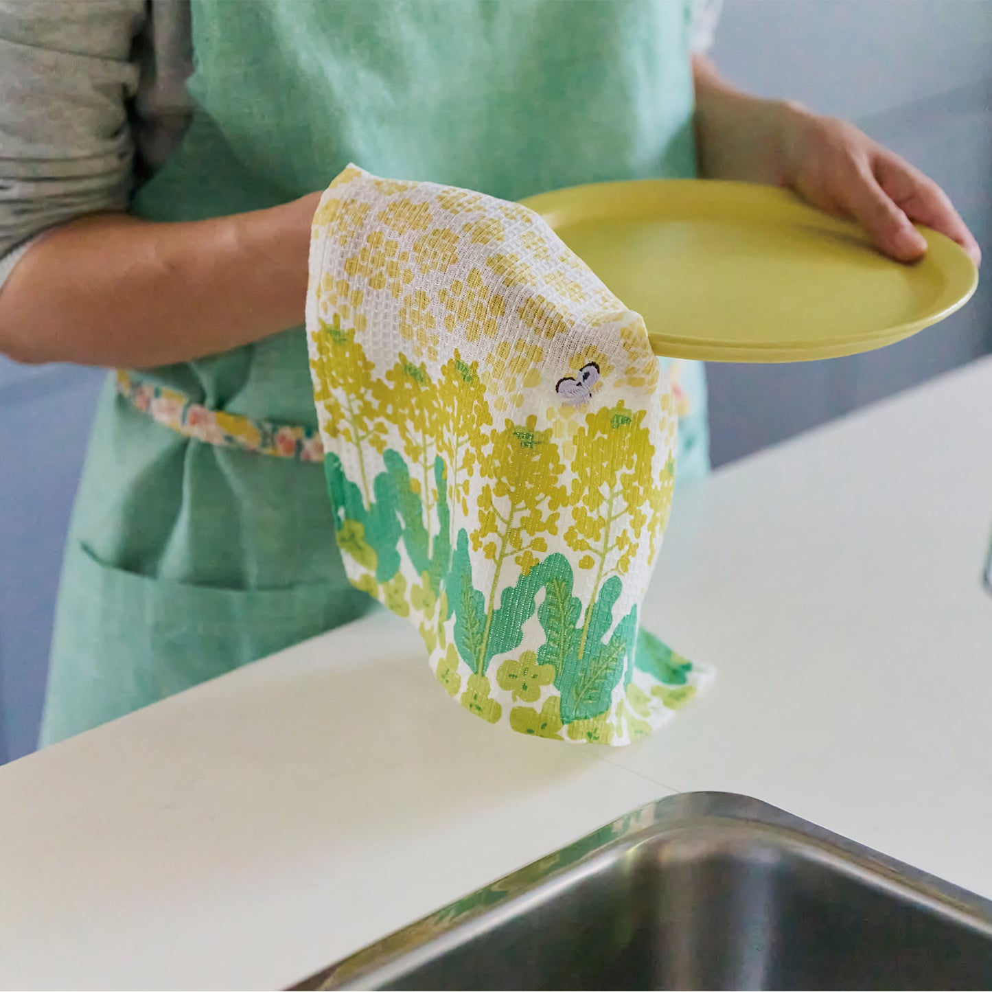 野の花ふきん  菜の花 イエロー【2025年SS新作】