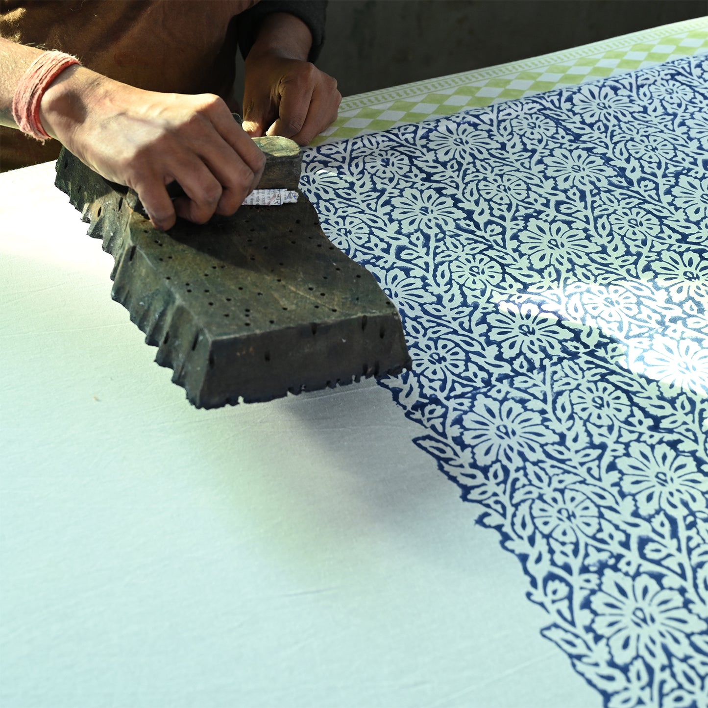 ラトリエ カッポウギ ブロックプリント アナヤ／グリーン 【2026年SS新作】