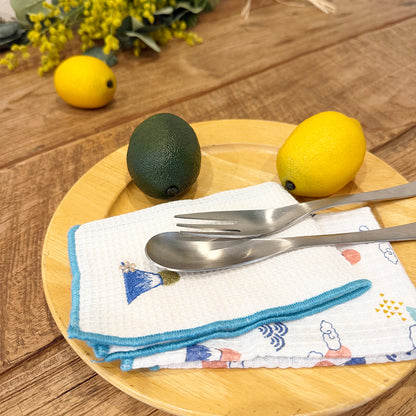 ２枚セット ご挨拶クロス 青富士／ブルー【2025AW新作】