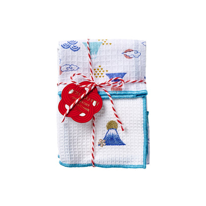 ２枚セット ご挨拶クロス 青富士／ブルー【2025AW新作】