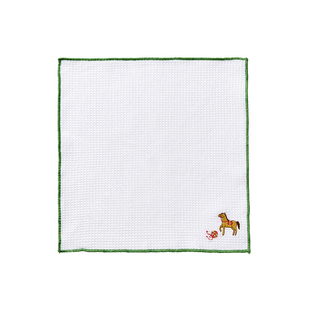 ２枚セット ご挨拶クロス 午／グリーン【2025AW新作】