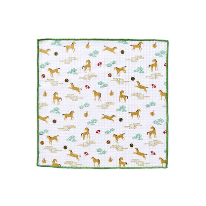 ２枚セット ご挨拶クロス 午／グリーン【2025AW新作】