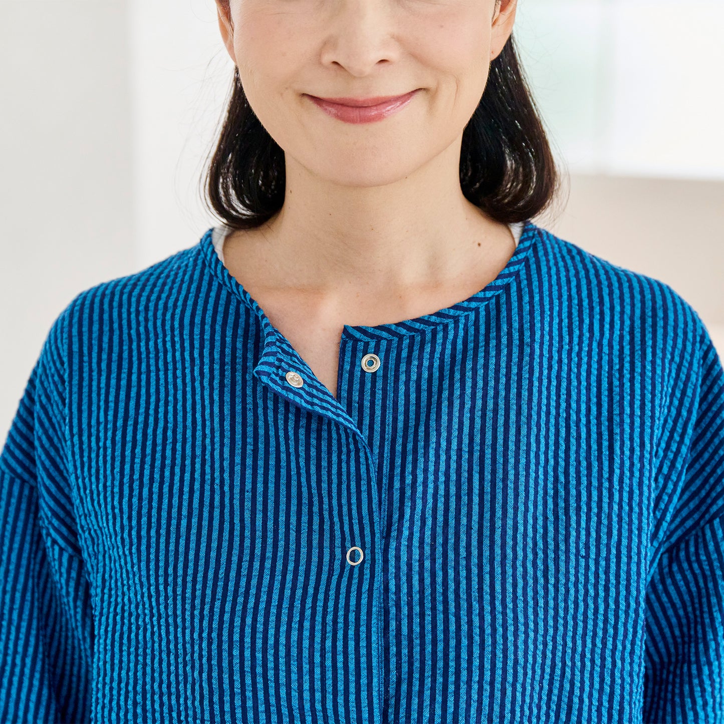 デイバイデイ カッポウギ シアーストライプ ブルー【2026SS新作】