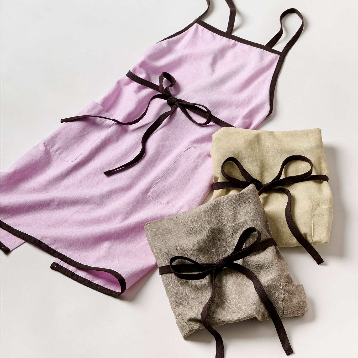 ☆タグ付き☆ Amebeaute エプロン ATFR44 ピンク&グレー ☆タグ付き