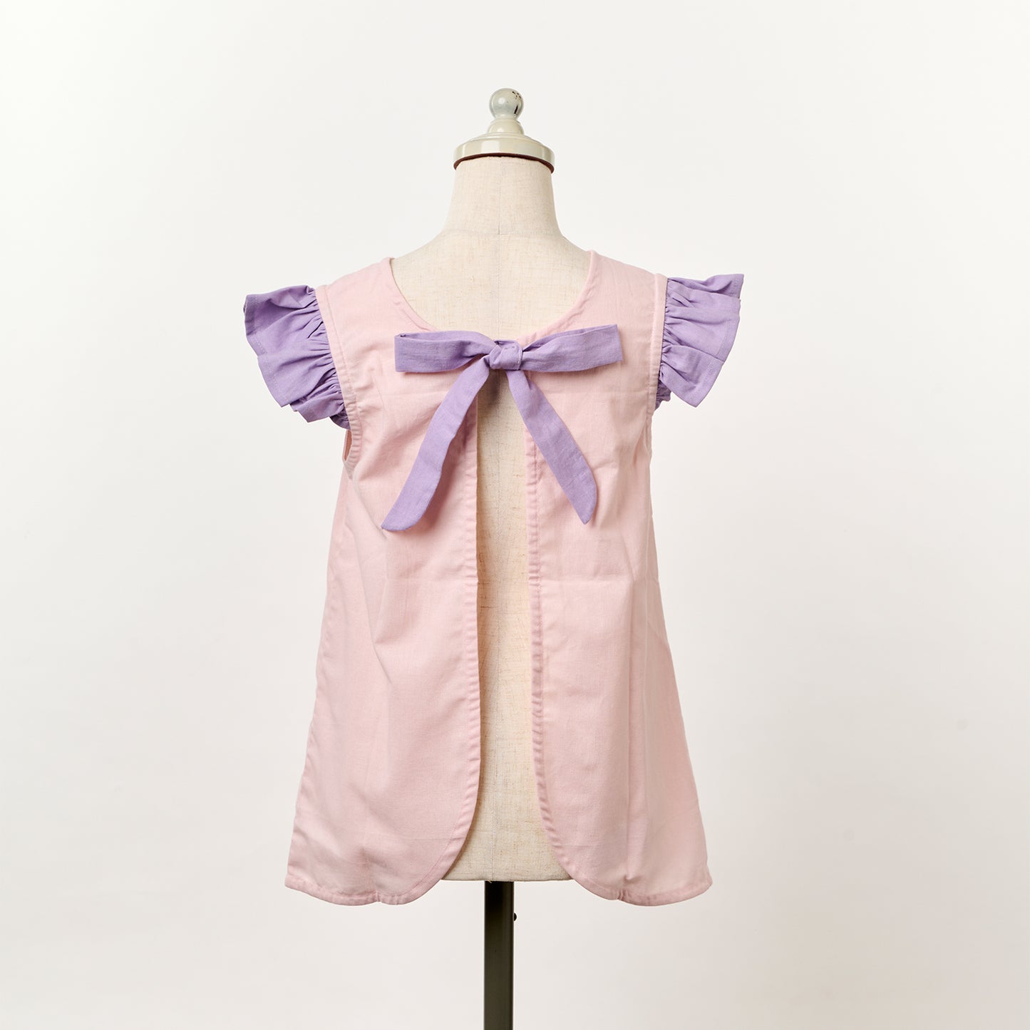 アビチュアル フリルキッズエプロン Mサイズ（100～130cm）ブルー【2026年SS新作】