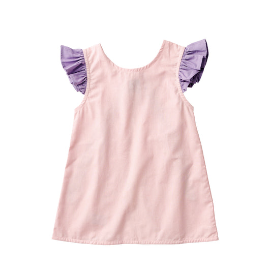 アビチュアル フリルキッズエプロン Mサイズ（100～130cm）ピンク【2026年SS新作】