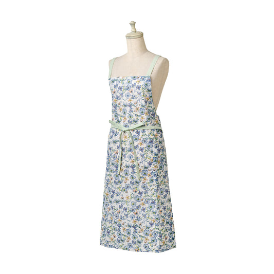 ラトリエ エプロン ポピープリント ブルー【2026年SS新作】