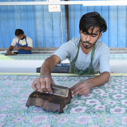 ラトリエ カッポウギ ブロックプリント アナヤ／グリーン 【2026年SS新作】