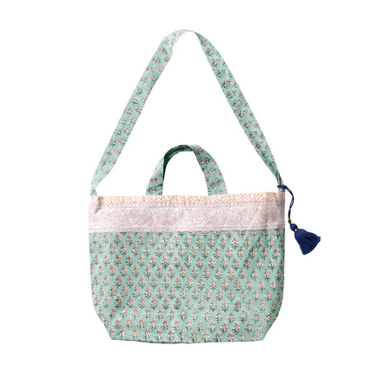 ラトリエ 2Wayバッグ ブロックプリント アナヤ／グリーン 【2026年SS新作】