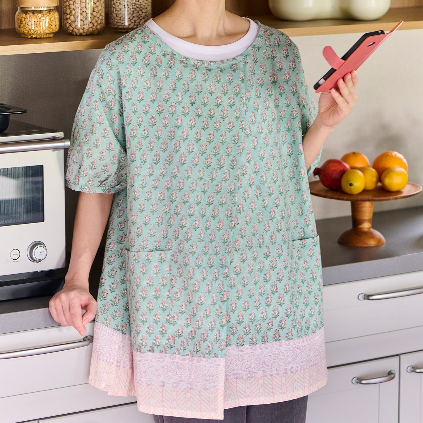 ラトリエ カッポウギ ブロックプリント アナヤ／グリーン 【2026年SS新作】