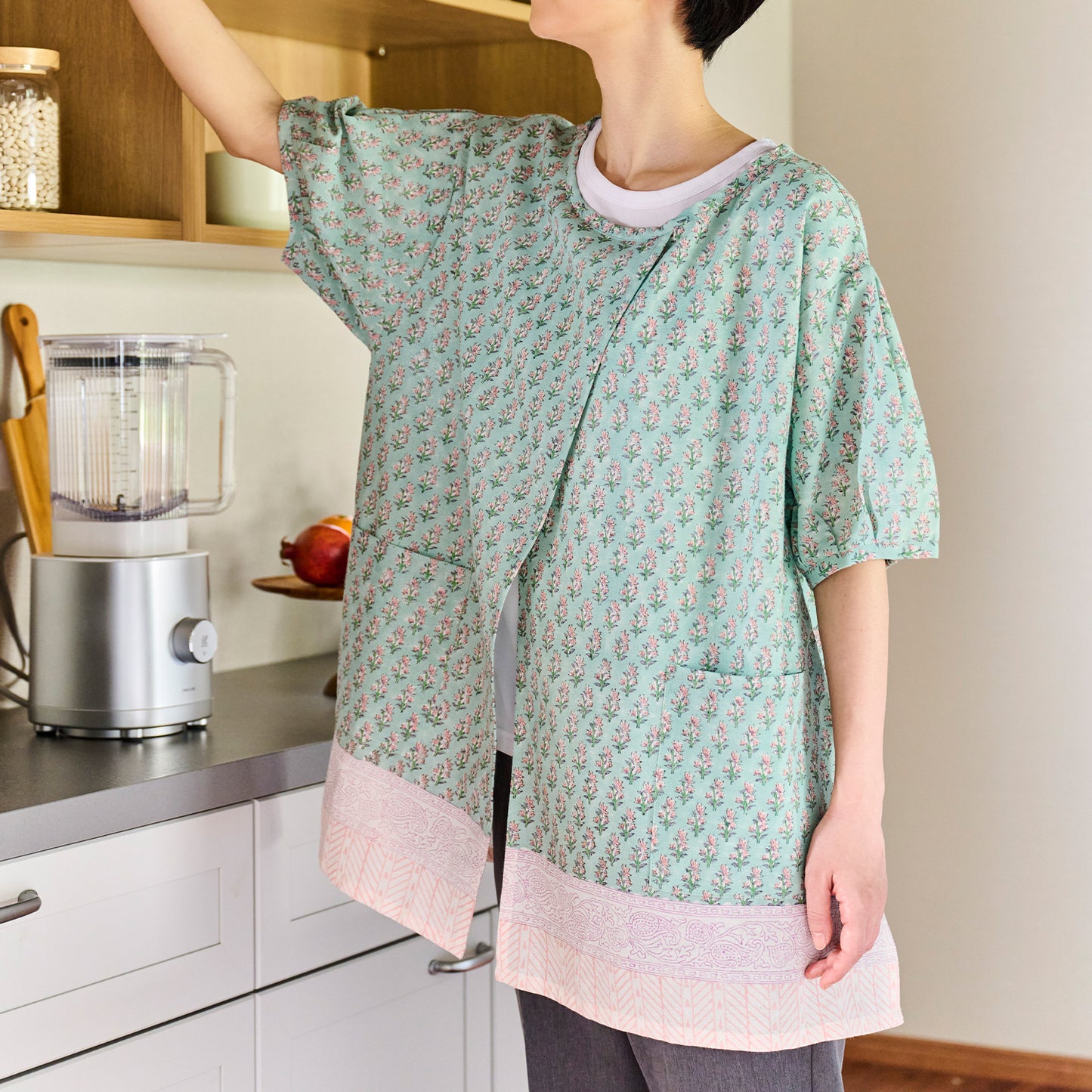 ラトリエ カッポウギ ブロックプリント アナヤ／グリーン 【2026年SS新作】