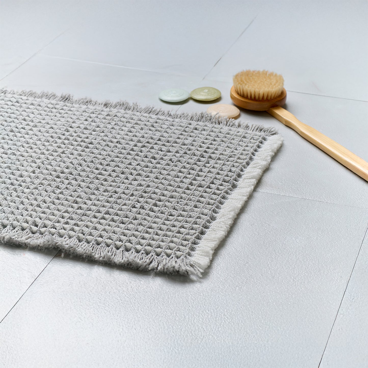 まいにちさらさらバスマット ワッフル ベージュ【2026年SS新作】