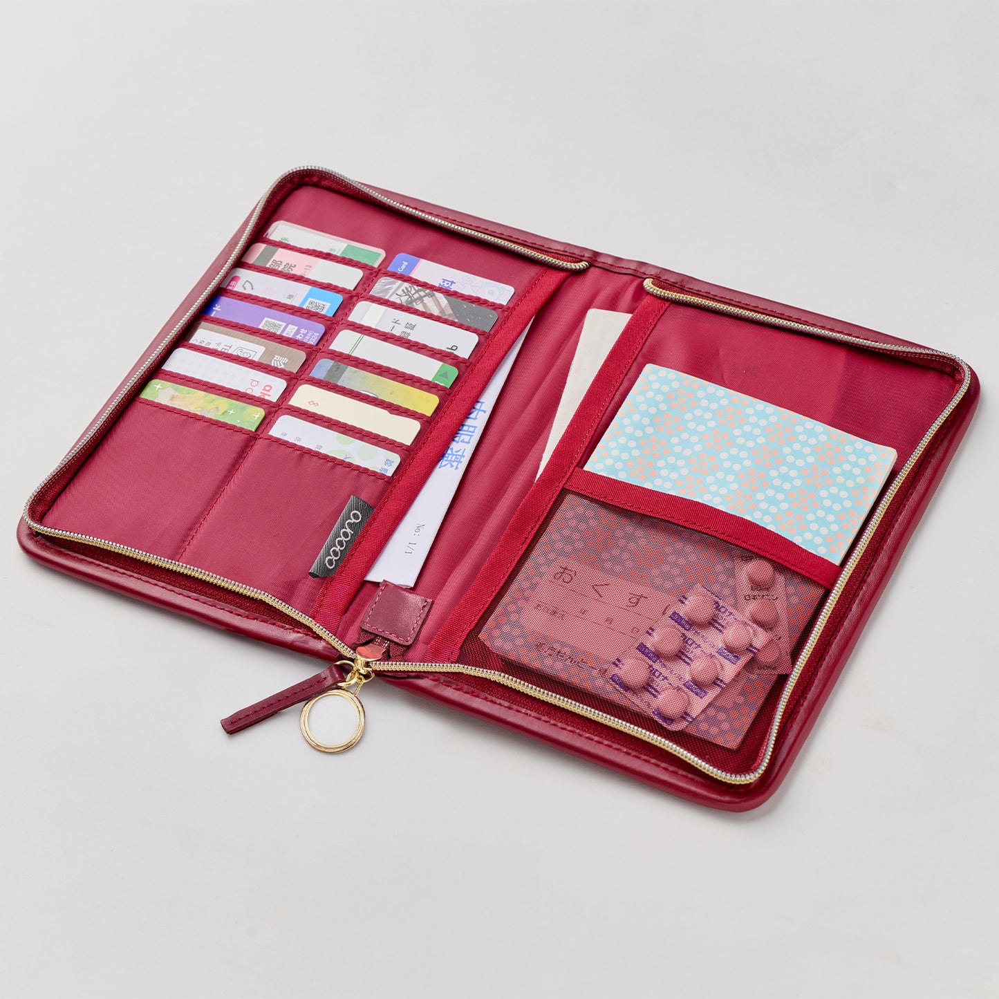 ココロ お薬＆カード収納ポーチ クロスキルト／ブラック 【2026年SS新作】